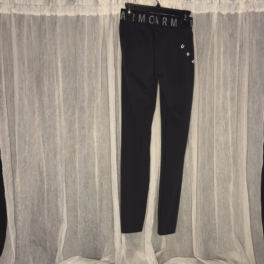 Women’s Under Armour Black and White Logo Leggings - Picture 2 of 3